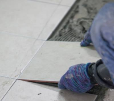 Tile floor installation by The Floor Guy